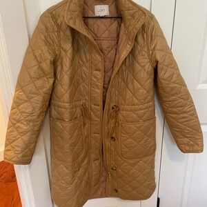 LOFT Camel Quilted Puffer Coat for Men